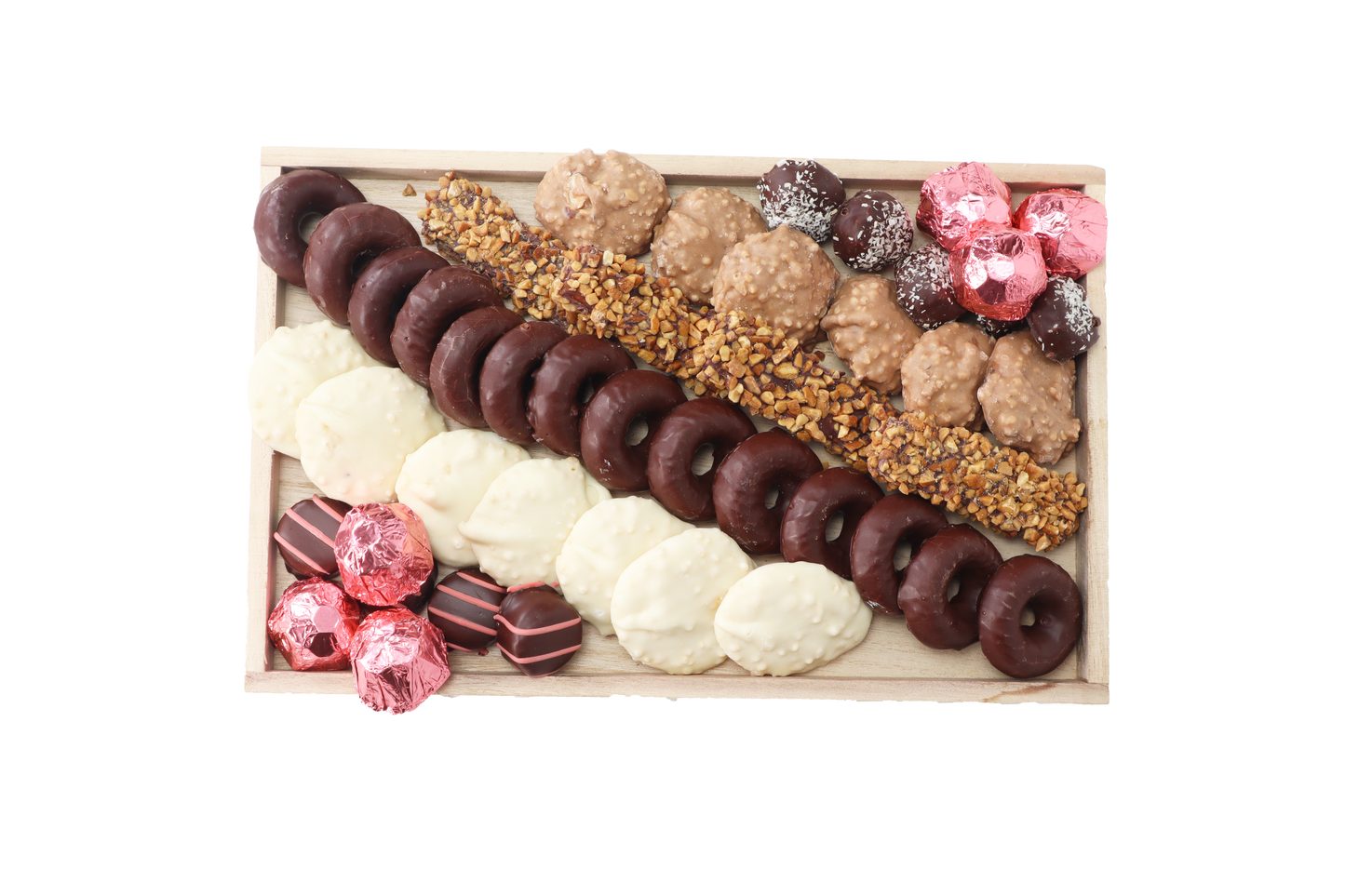 Medium Pink Ribbon Chocolate Deluxe Platter