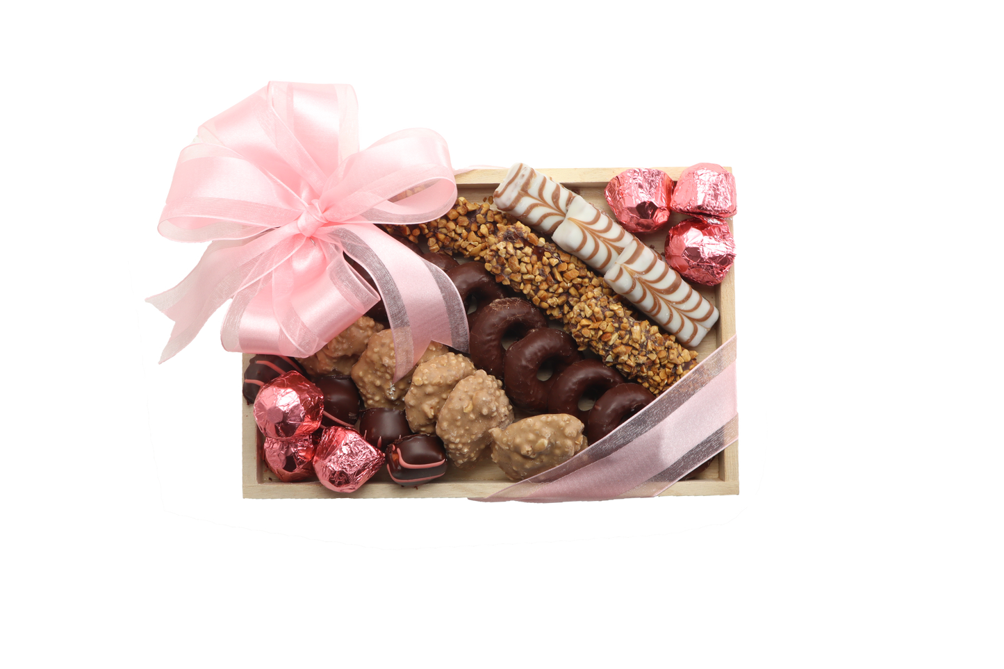 Small Pink Ribbon Chocolate Deluxe Platter