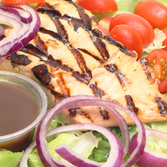Healthy Grilled Salmon Salad Platter