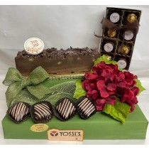 MAZEL TOV ROSES PRALINE LOG AND TRUFFLE SET